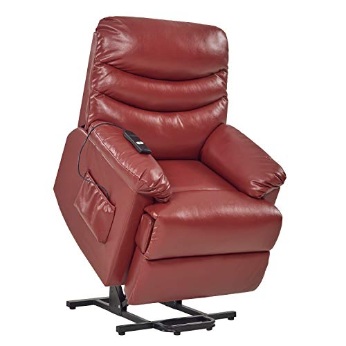 Domesis Wall Hugger Power Recline and Lift Chair (Burgundy