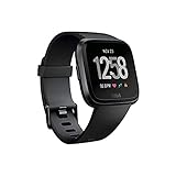 Fitbit Versa Smart Watch, Black/Black Aluminium, One Size (S & L Bands Included)