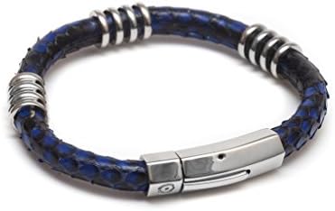 ZENGER Genuine Royal Blue Python Bracelet