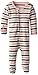 L'ovedbaby Unisex Baby Organic Snap Footie (Coral Stripe, 3-6m)