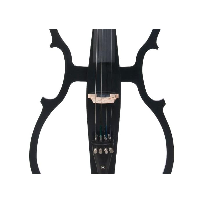 Cecilio 4/4 CECO1BK Black Metallic Electric Cello with Ebony Fittings