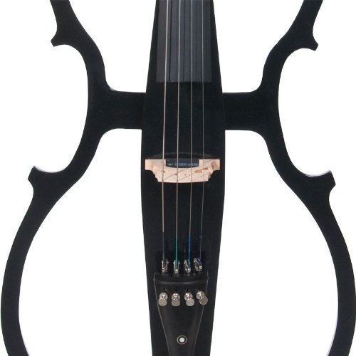 Cecilio 4/4 CECO1BK Black Metallic Electric Cello with Ebony Fittings