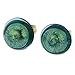 GlassOfVenice Murano Glass Button Stud Earrings - Aqua Gold