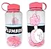 Rick and Morty Plumbus Water Bottle w/Molded Reusable Ice Cubes [22oz] Hyro Tumbler Flask, Anime Plastic Water Bottle (OFFICIALLY LICENSED), By JustFunky