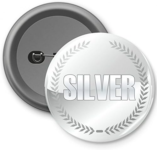 20 Silver Button Badge - Bumper Pack for Teachers, Parents & Schools