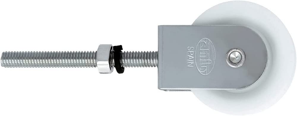 Amig - Clothesline Pulley - Steel Pulley with Metal Sheave - Easy to Install and Secure Fixing - 39 mm - Steel - Steel Finish