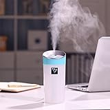 OUTAD Cool Mist Humidifier Portable Travel USB Mini Humidifier Ultrasonic Humidifier for Car Home Office Baby with Automatic Shut-off, Night Light Function(Blue)