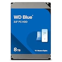 Western Digital 8TB WD Blue PC Internal Hard Drive HDD - 5640 RPM, SATA 6 Gb/s, 256 MB Cache, 3.5
