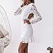 Toimothcn Women White Lace Dress Slash Neck Off Shoulder Cocktail Party Elegant Dress Sexy Prom Gown