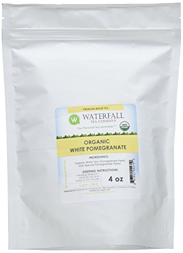 Waterfall Tea Company Organic White Pomegranate Flavored Teas, 4 Ounce