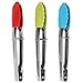 Trenton Gifts Mini Stainless Steel Food Tongs with Heat-Resistant Silicone Tips (Set of 3)