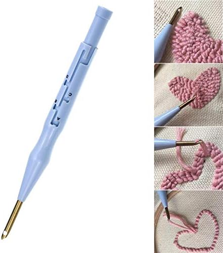 Needle Sew - Adjustable Punch Needle Stitching Kit Yarn Embroidery Pen Felting Threader Needles for Yarns DIY Tools - Samoda