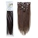 Emosa 7Pcs 70g 100% Real Silky Soft Remy Human Hair Clip In Extensions 18