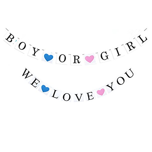 image for DeLaiWen Gender Reveal Party Supplies Pink Blue Ballons/Tissue Pom Pom