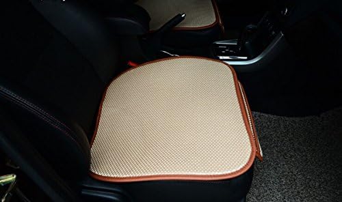 DINKANUR Car Front Row Seat Cushion Four Seasons General Ice Silk Car Decoration Mats for Auto Chair Cushion Cover(1 pcs) (Beige)