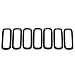 Xprite Black 7pcs ABS Front Grill Grille Inserts Compatible with 2015-2017 Jeep Renegade