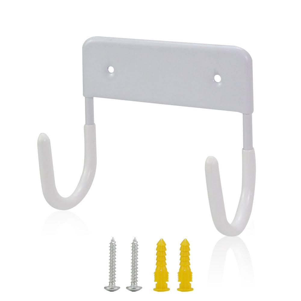 EXCLEN Ironing Board Hanger Wall Mount Ironing Board Holder Organizer Wall Rack for Laundry Rooms Storage Rack Hanging Shelf Hanger (White)