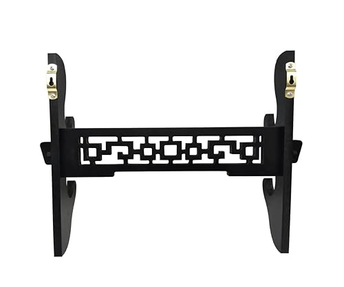 Supporto Parete Per Spade Samurai - Display 4 Livelli Per Katana, Wakizashi E Spade Da Collezione, Nero - Foto 2