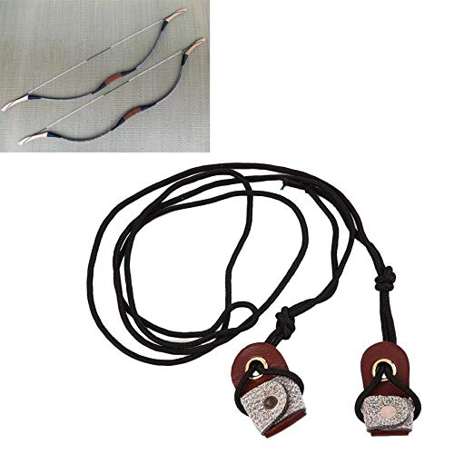 Florenceenid Archery Recurve Bow String Long Bow Stringer Black Microfibre Rope Tool - Thumbnail 2