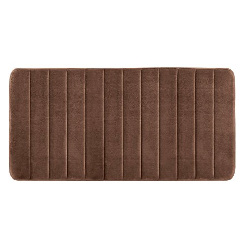 Drhob 47" x 24" Long Memory Foam Bath Mat Absorbent Carpet Runner Extra Soft Machine-Washable Bathroom Rug Kitchen Floor Bathmat with Non-Slip Backing (Brown) - Thumbnail 6