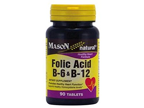 Mason Natural Folic Acid B-6 & B12, Tablets, 90 ea Mason Natural Folic Acid B-6 & B12, Tablets, 90 ea
