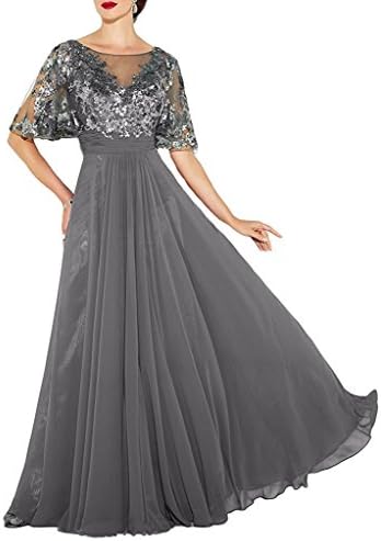 QSL Women's 2017 New Beaded Mother of the Bride Dress Lace Bridesmaid Maxi Dress