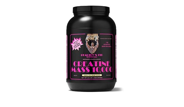 Amazon.com: HEALTHY N FIT - CREATINE MASS 10,000 - 3.5LB Vanilla ...