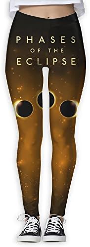 Spotrpant Eclipse Phases Women Printed Full-Length Yoga Workout Leggings For Running Outdoor Sports