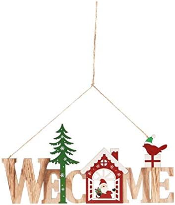 KNDDY Christmas Decorations Christmas Old Man Wooden English Listing Creative Instructions Listing Decor