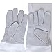 Zamango 1 Pair Goatskin Beekeeper Beekeeping Protective Gloves with Vented Long Sleeves White