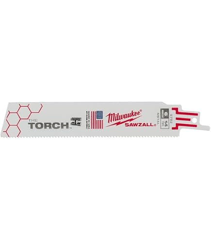 Milwaukee 48-00-5016 SAWZALL Blades 5-Pack – 9-Inch Taper Tip 6 TPI