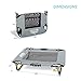 Outrav Elevated Dog Cot with Steel Frame - Foldable Raised Play and Rest Bed for Dogs and Cats - Heavy Duty Strong Material - Pet Cot with Bonus Storage Bag (Small 30” x 20” x 7”, Grey)