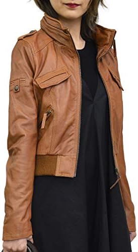 レザージャケット レディース ラム ライダースジャケット 本革 革ジャン キャメル S M L（ハルフレザー）Haruf Leather pd069cam