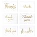 Thank You Cards Bulk 36-Pack Thank You Cards, 6 6 Gold Font Designs, Thank You Notes, Envelopes Included, 4 x 6 Inches