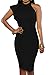 ZKESS Womens Sleeveless Key Hole Back Sexy Bodycon Clubwear Dress Large Size Black