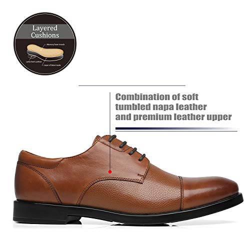 La Milano Wide Width Men's Leather Dress Shoes Slip On Square Toe