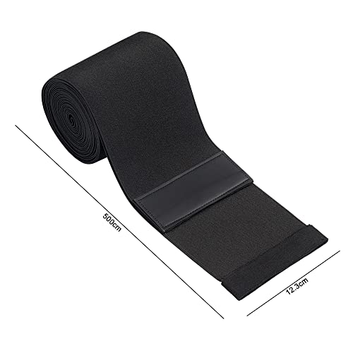 B-SKIE - Waist Trainer for Women Lower Belly Fat - Plus Size Tummy Control Belt - Bandage Wrap Waist Trimmer - Lower Belly Waist Wraps for Stomach - 5 Resistance Bands for Women Black