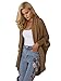 Simplee Apparel Women's Batwing Cocoon Cardigans Sweaters Loose Knitted Poncho Capes,Khaki,4-14
