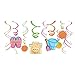 Amscan Sun-Sational Summer Luau Party Fun in The Sun Swirl Decorations (12 Pack), Multi Color, 10 x 9.5