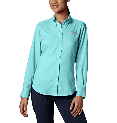 Columbia Women's PFG Tamiami II Long Sleeve Shirt , Clear Blue, X-Small