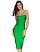 Women's Midi Cocktail Dresses Strapless Bandage Bodycon Dress Wedding Party Dress