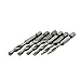 QST 6pcs Hex Shank HSS Screw Spiral Point Thread American Plug Hand Tap Drill Bits Combination 1/4 '' Hex Twist Tap Drill 4341 HSS Screw Countersink 6-32/8-32/10-24/10-32/12-24,1/4-20