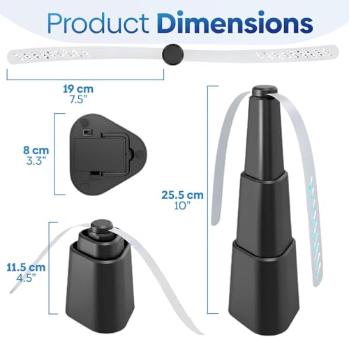 NEOXMERIA 4 Piezas Ventilador Repelente De Moscas De Mesa De Comedor, Ventilador Moscas Mesa, Mosca con Cuchillas Holográficas,Repelente Moscas para restaurantes, picnics al Aire Libre, Patios