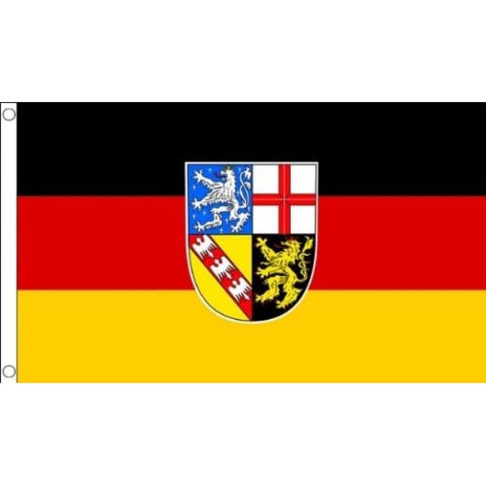 AZ FLAG - Sarre Flag - 2x3 Ft - 100D Polyester Germany - German Region Of Sarre Banner with Two Metal Grommets - Fade Resistant - Vivid Colors - 2' x 3' Feet - 90x60 Cm