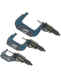 iGaging 0 3", juego de micrómetro digital electrónico de exteriores 0 1", 1 2", 2 3" con display LCD grande