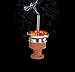 Hookah Ceramic Bowl with Wind Cover, Premium Shisha Brass Fireplace Insert + Deluxe Hot Pan Chimney Top Perfect Smoking Experience for Hookah Lovers