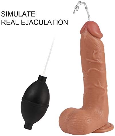 7.87 Inch Male Taut Rod Tool with Hands-Free Suction Cup for Beginner Peter Short Arm Practice, Women & Gays Personal Huge Soft Clit Vibratòr Dick, Brown