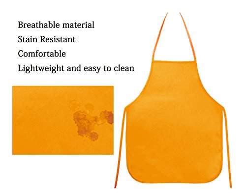 Ancefine Non-Woven Fabric Children's Smock Artist Panting Aprons ,6 Color,12-Pack