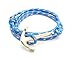 VIRGINSTONE Gold Plated Anchor Bracelets on Colorful Nylon Ropes
