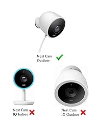 Carcasa de silicona con diseño de doble capa parasol para Nest Cam al aire última intervensión, ofrecen los reflejos del sol UV protección contra el clima y Disguise nestcam cámara de seguridad, Blanco 2 - unidades